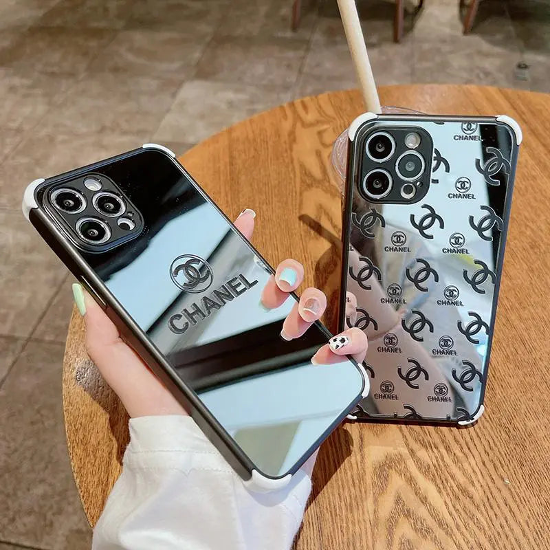 Four-corner anti-drop mirror phone case For iphone