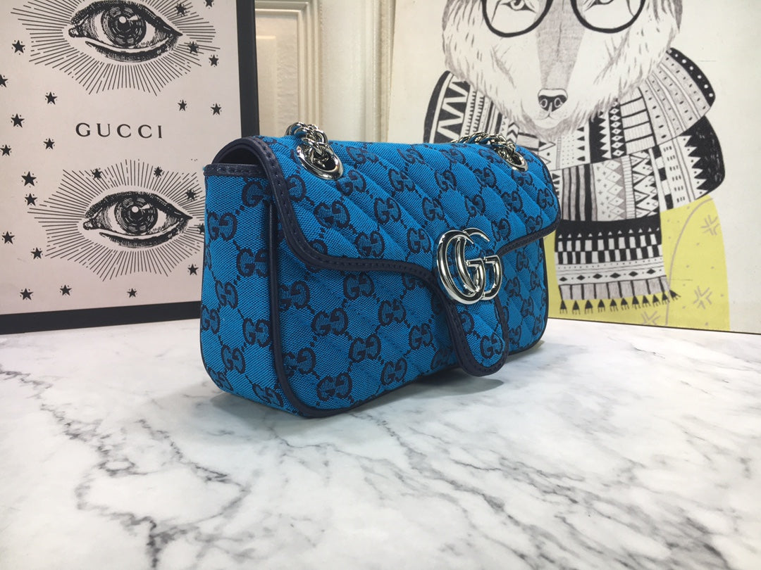 G u c c i blue 22x14x6