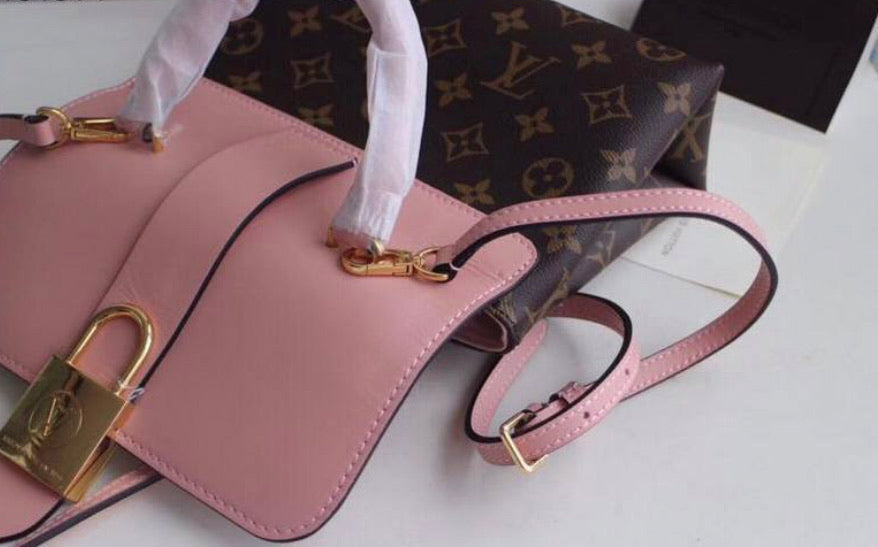 handbag pink and brown 21 cm